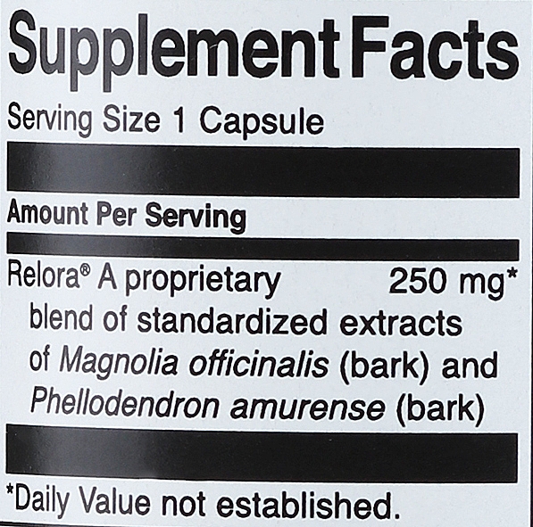 Suplement diety wspomagający kontrolowanie wagi 250 mg, 90 szt. - Swanson Relora — Zdjęcie N3