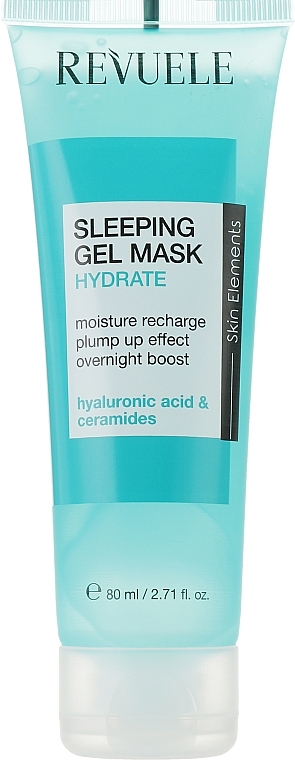 Nawilżająca żelowa maska ​​do twarzy na noc - Revuele Sleeping Gel Mask Hydrate