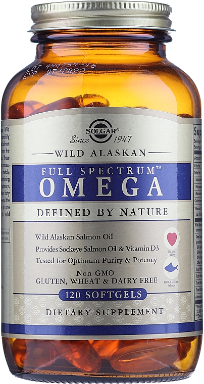 Suplement diety kwasy Omega - Solgar Full Spectrum Omega — Zdjęcie N4