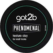 Teksturyzująca glinka do włosów dla mężczyzn - Got2b Phenomenal Texturizing Clay — Zdjęcie N2