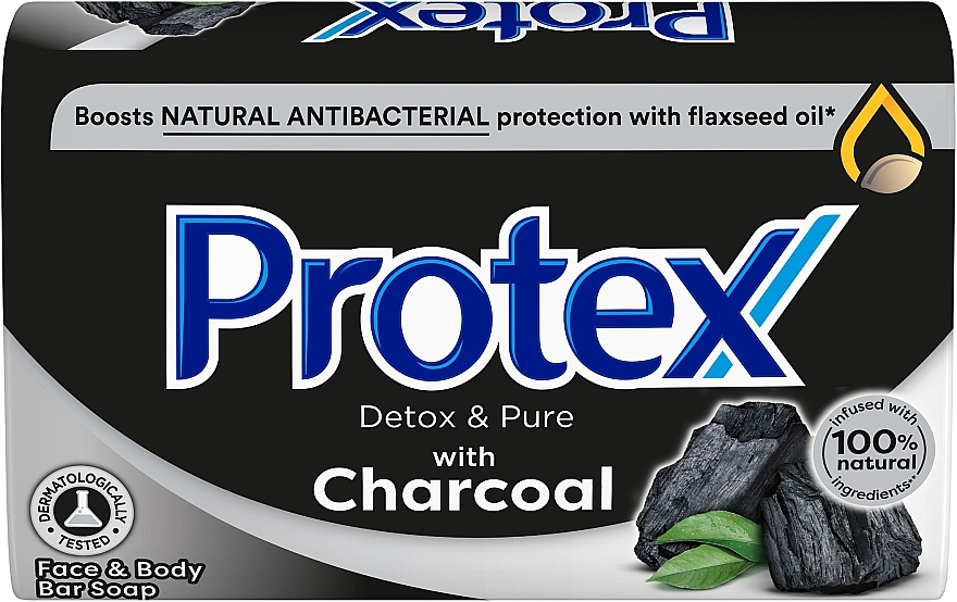 Mydło w kostce z aktywnym węglem - Protex Detox & Pure Charcoal — Zdjęcie N1