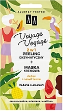Peeling enzymatyczny + maska kremowa 2 w 1 Papaja i ananas - AA Voyage Voyage — Zdjęcie N1
