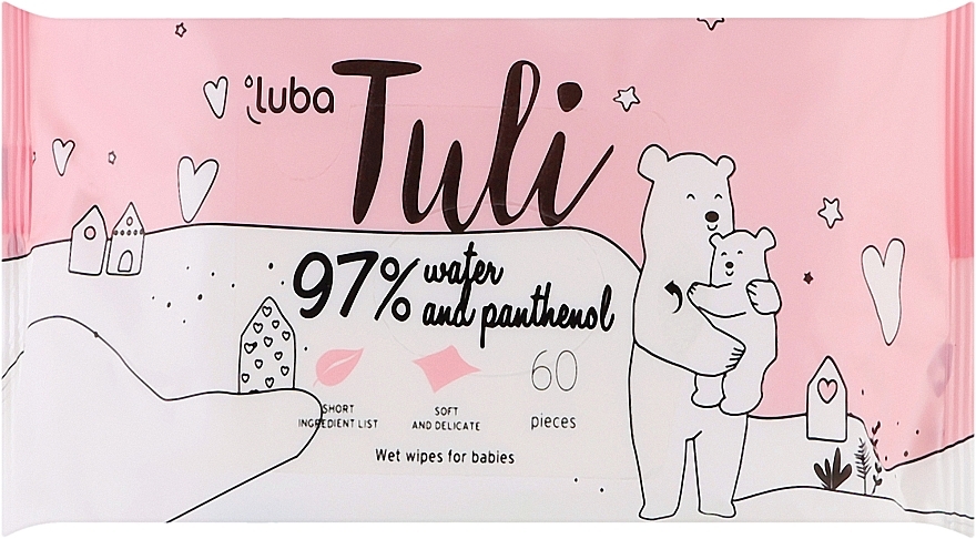 Nawilżane chusteczki dla dzieci i niemowląt z pantenolem - Luba Tulli Baby Pantenol Wipes — Zdjęcie N1