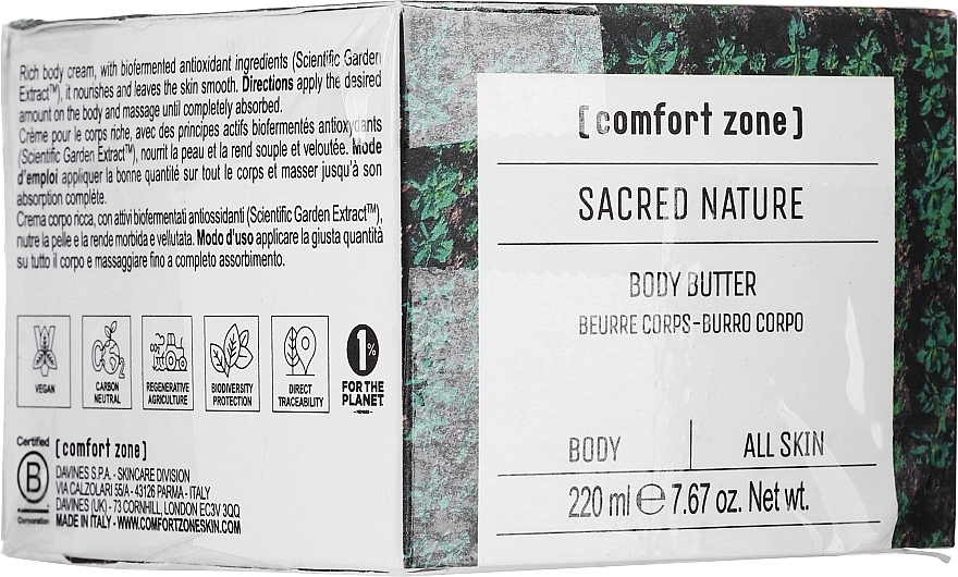 PRZECENA! Olejek do ciała - Comfort Zone Sacred Nature Body Butter * — Zdjęcie N2