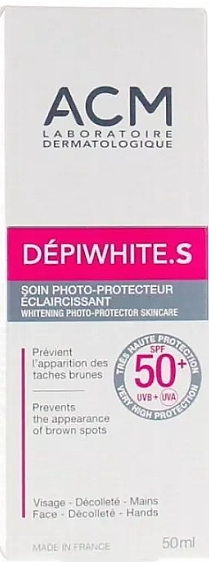 Rozjaśniająca pielęgnacja fotoochronna SPF 50 - ACM Laboratoires Depiwhite S Soin Photo-Protecteur Eclaircissant SPF 50 — Zdjęcie N1