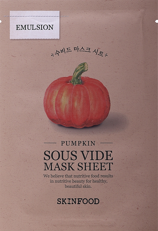 Maska w płachcie z ekstraktem z dyni - Skinfood Pumpkin Sous Vide Mask Sheet — Zdjęcie N1