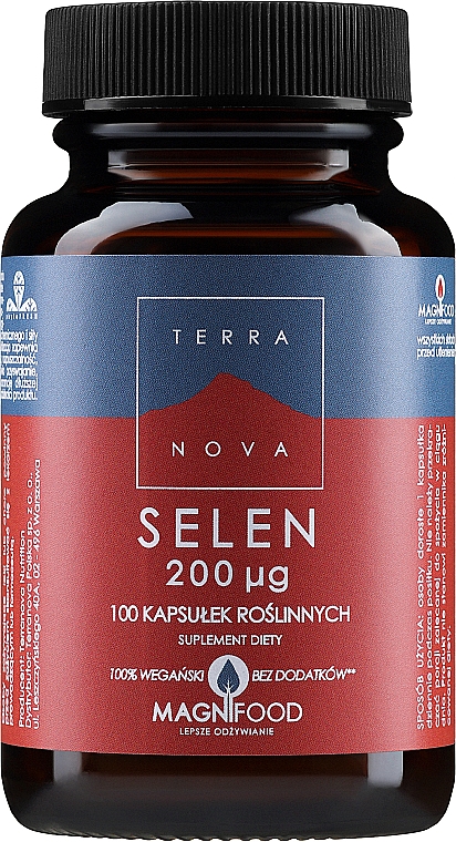 Suplement diety Selen - Terranova Selenium 200mg Complex — Zdjęcie N3