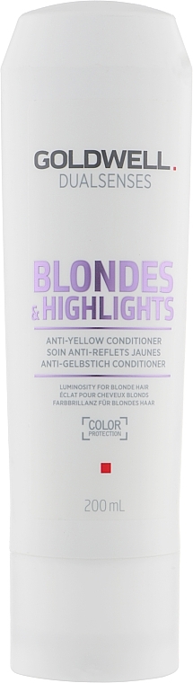 Odżywka przeciw żółknięciu włosów blond i z pasemkami - Goldwell Dualsenses Blondes & Highlights Anti-Yellow Conditioner — Zdjęcie N2