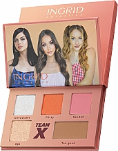 Paleta cieni do powiek - Ingrid Cosmetics Team X Flirty Eyeshadow Palette — Zdjęcie N1