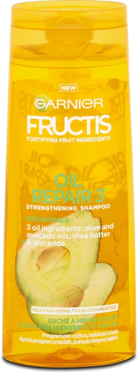 Wzmacniający szampon do włosów suchych i łamliwych - Garnier Fructis Oil Repair 3 Shampoo — Zdjęcie N1