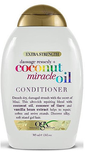 Odżywka do włosów zniszczonych z olejem kokosowym - OGX Coconut Miracle Oil Conditioner — Zdjęcie N1