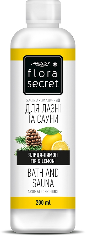 Aromatyczny preparat do sauny i kąpieli Jodła i cytryna - Flora Secret Sauna&Bania — Zdjęcie N1