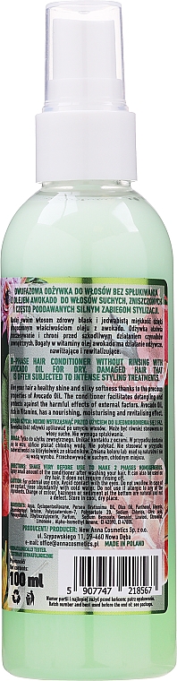 Dwufazowa odżywka do włosów bez spłukiwania z olejem awokado - Body With Love 2-Phase Hair Confitioner Avocado — Zdjęcie N2