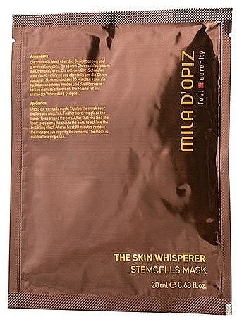 Maseczka do twarzy - Mila D’Opiz The Skin Whisperer Stemcells Mask — Zdjęcie N1