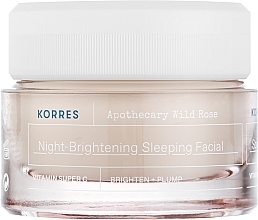 Kup Rozjaśniający krem do twarzy na noc - Korres Apothecary Wild Rose Night-Brightening Sleeping Facial 