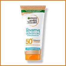 Przeciwsłoneczne mleczko do skóry wrażliwej - Garnier Ambre Solaire Sensitive Advanced SPF 50+ — Zdjęcie N2