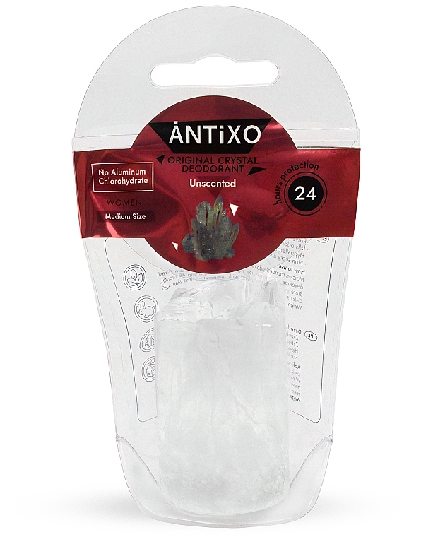 Bezzapachowy dezodorant mineralny dla kobiet - Antixo Crystal Deodorant Unscented For Woman — Zdjęcie N1