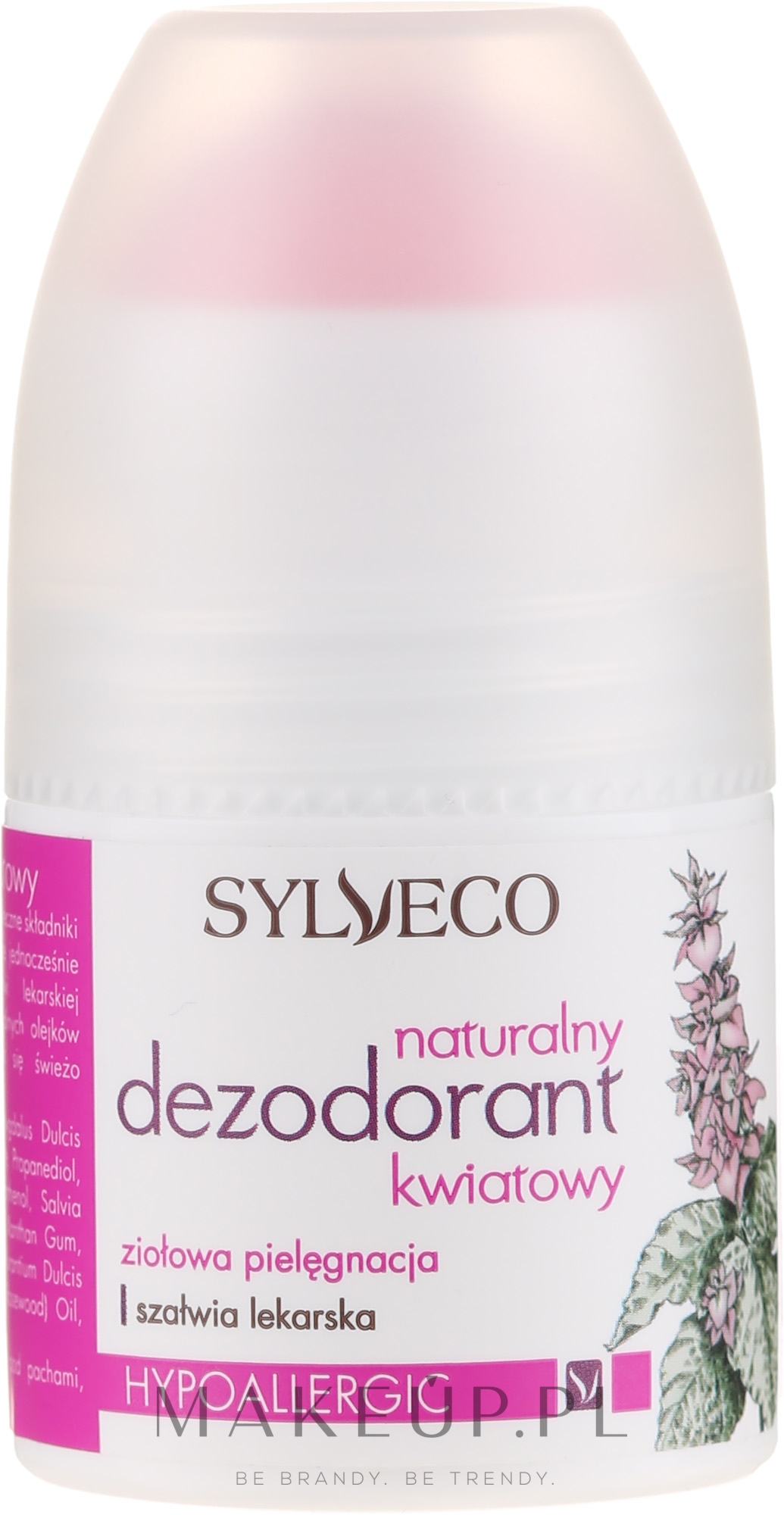Naturalny dezodorant kwiatowy w kulce - Sylveco — Zdjęcie 50 ml