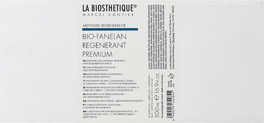 Serum przeciw wypadaniu włosów - La Biosthetique Bio-Fanelan Regenerant Premium — Zdjęcie N1
