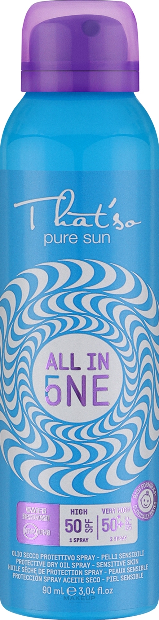 Spray przeciwsłoneczny do skóry wrażliwej dla dzieci - That's So All in One After Sun SPF50 — Zdjęcie 90 ml