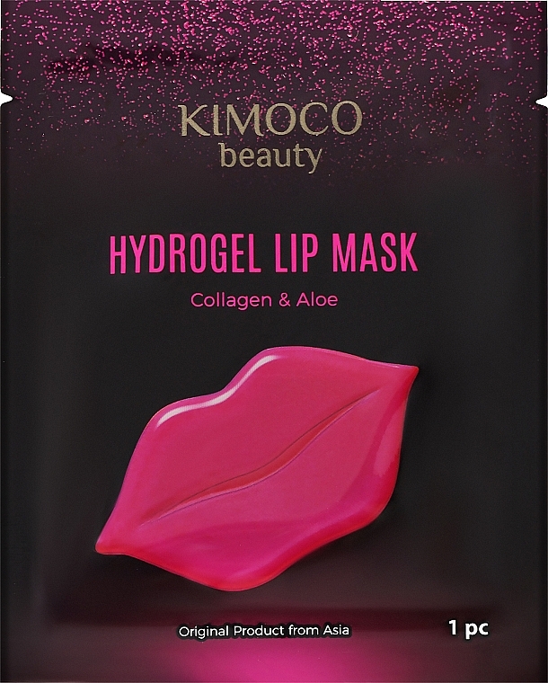 Nawilżająca hydrożelowa maska do ust z kolagenem i aloesem - Kimoco Beauty Hydrogel Lip Mask Collagen & Aloe — Zdjęcie N2