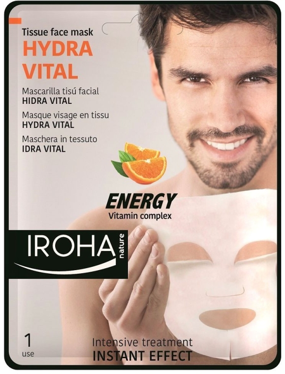 Maska do twarzy - Iroha Nature Hydra Vital Energy Vitamin Complex Tissue Face Mask — фото N1