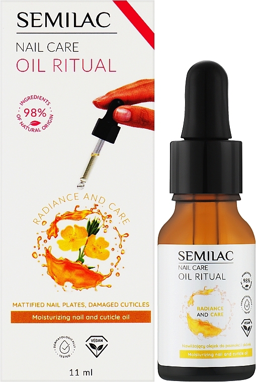 Nawilżający olejek do paznokci i skórek - Semilac Nail Care Oil Ritual — Zdjęcie N2