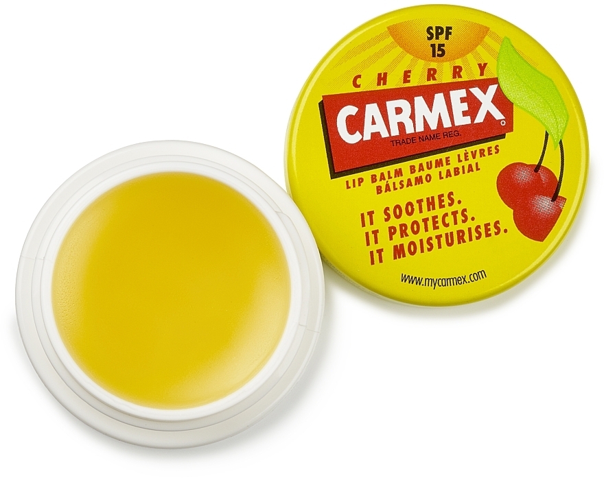 Nawilżający balsam do ust w słoiczku Wiśnia - Carmex Lip Balm 