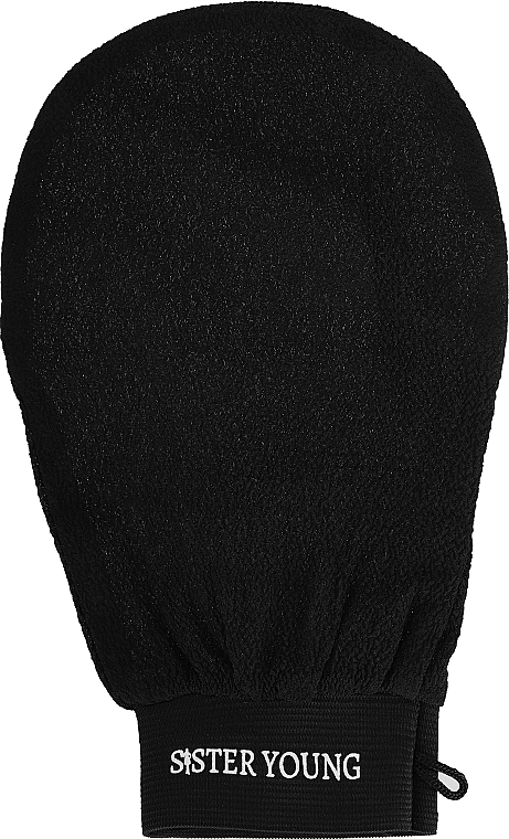 PRZECENA! Rękawica złuszczająca do peelingu ciała, czarna - Sister Young Exfoliating Glove Black * — Zdjęcie N1