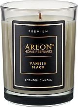 Świeca zapachowa - Areon Home Perfumes Premium Vanilla Black Scented Candle — Zdjęcie N1