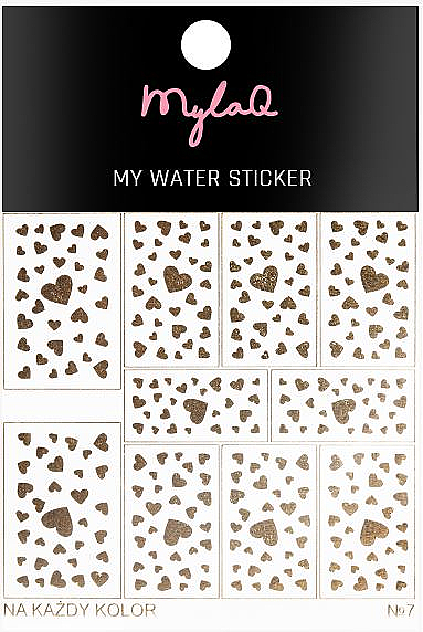 Naklejki na paznokcie Serduszka - MylaQ My Water Sticker — Zdjęcie N1
