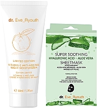 Kup Zestaw - Dr. Eve_Ryouth Vitamin C Soothing Night Care Set (cr 50 ml + 3 x f/mask)