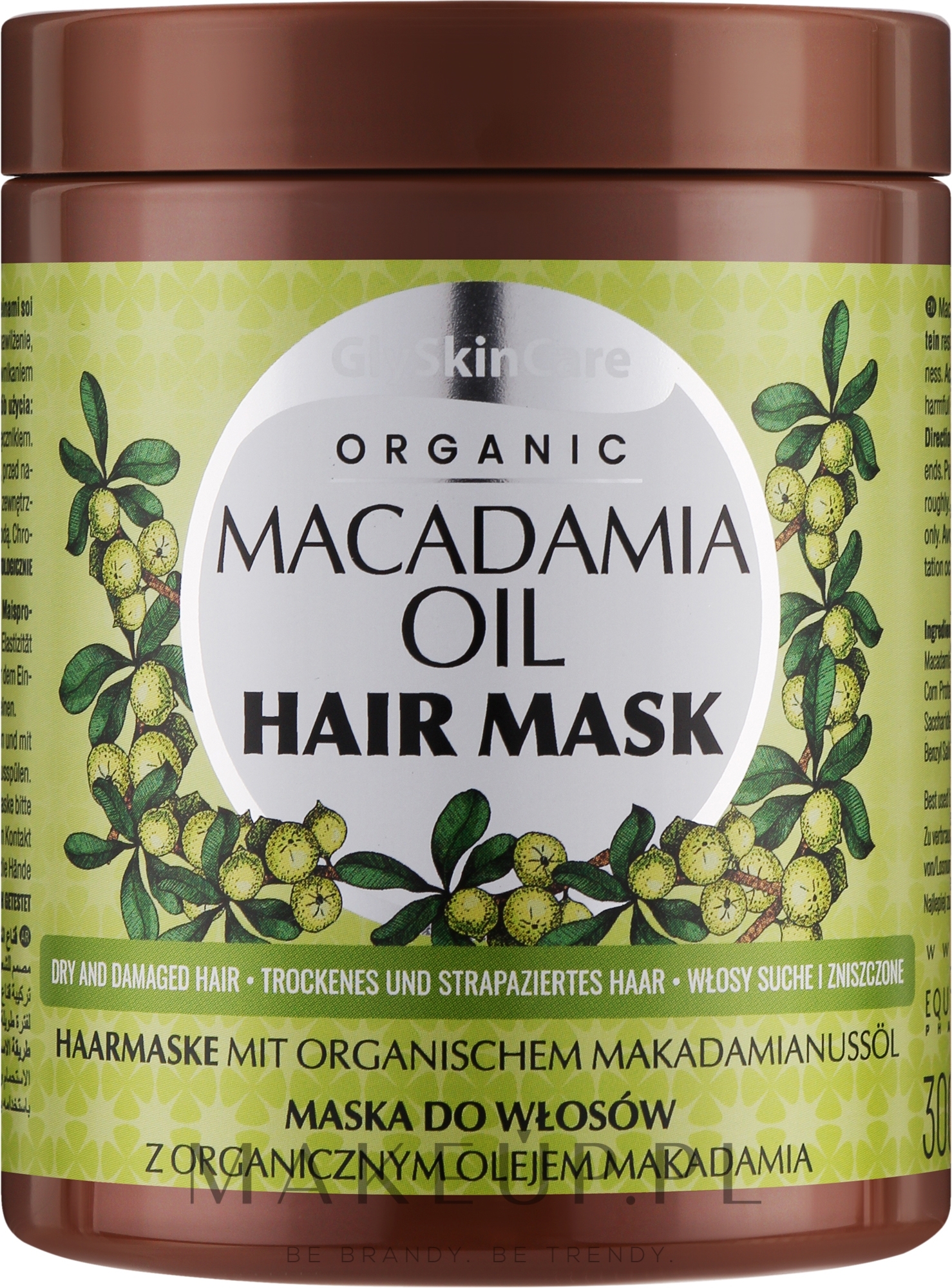 Maska do włosów z organicznym olejem makadamia - GlySkinCare Macadamia Oil Hair Mask — Zdjęcie 300 ml
