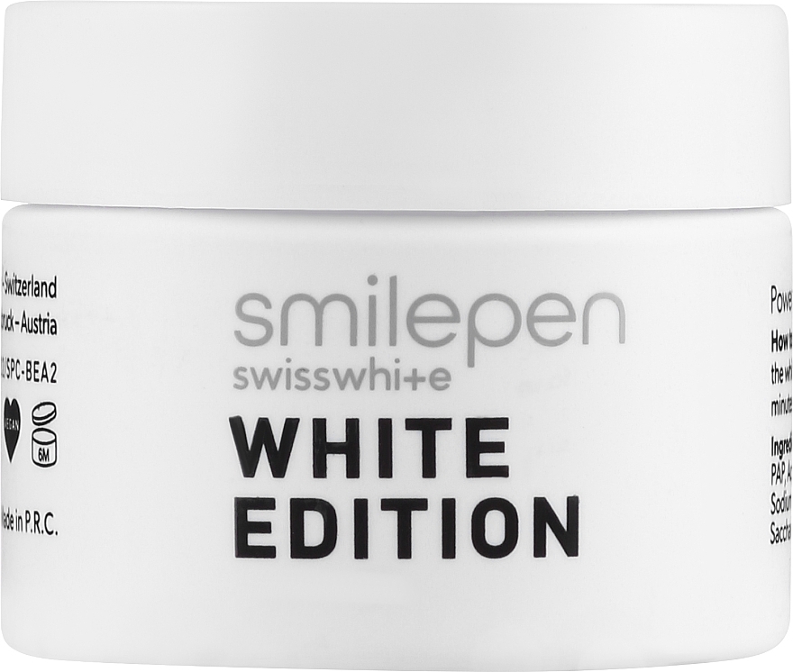 Puder wybielający do zębów - SwissWhite Smilepen White Edition Natural Teeth Whitening Powder — Zdjęcie N1