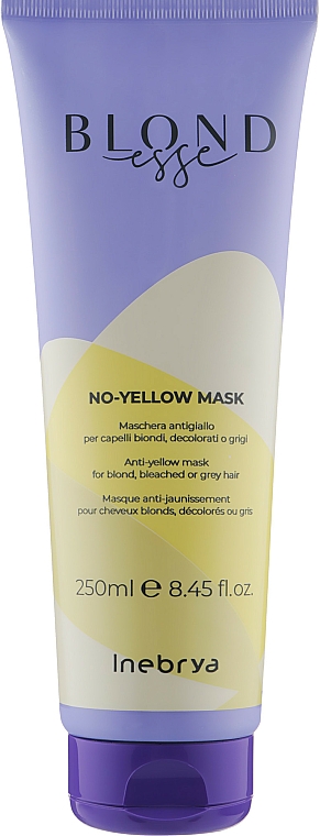 Maska do włosów rozjaśnianych lub siwych - Inebrya Blondesse No-Yellow Mask — Zdjęcie N1