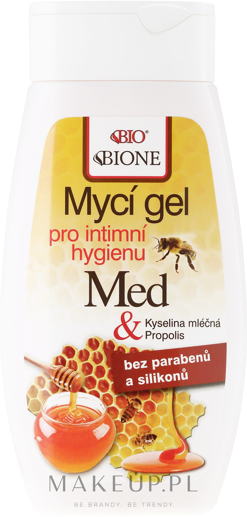 Żel do higieny intymnej z mleczkiem pszczelim i propolisem - Bione Cosmetics Honey + Q10 Propolis Intimate Wash Gel — Zdjęcie 260 ml