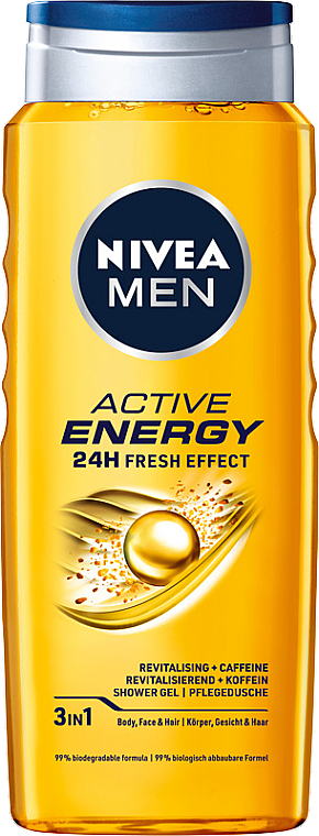 Zestaw dla mężczyzn - NIVEA MEN Active Energy Energizing Duo (sh gel/250ml + deo/50ml) — Zdjęcie N7