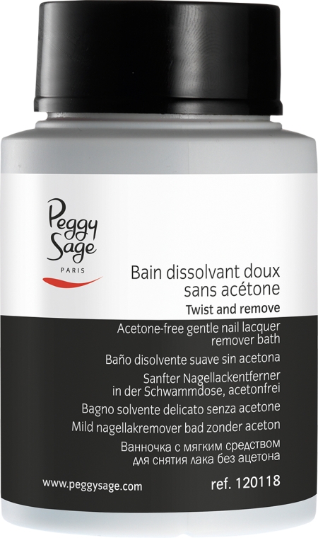 Delikatny zmywacz do paznokci bez acetonu - Peggy Sage Acetone-free Gentle Nail Lacquer Remover Bath Twist And Remove — Zdjęcie N1