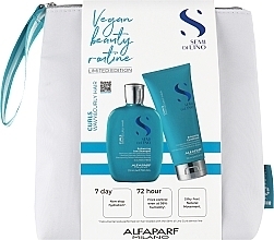 Kup Zestaw - Alfaparf Milano Semi Di Lino Curls Kit (shm/250ml + cond/200ml + bag)