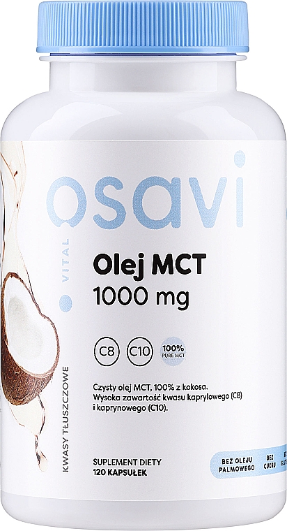 Kapsułki oleju MCT, 1000 mg - Osavi Oil MCT — Zdjęcie N1