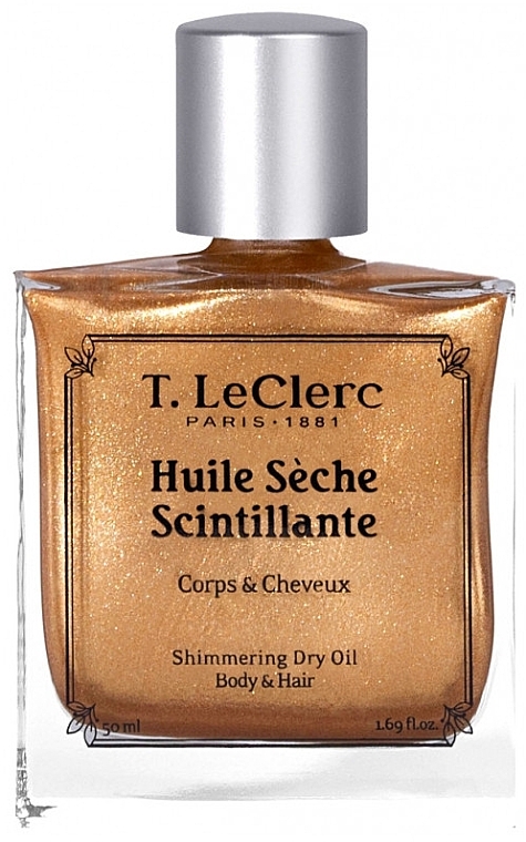 Suchy olejek do ciała i włosów - T.Leclerc Shimmering Dry Oil — Zdjęcie N1