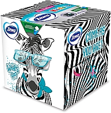 Kup Chusteczki kosmetyczne trójwarstwowe dla dzieci, zebra, 60 szt. - Zewa Kids 3D Box