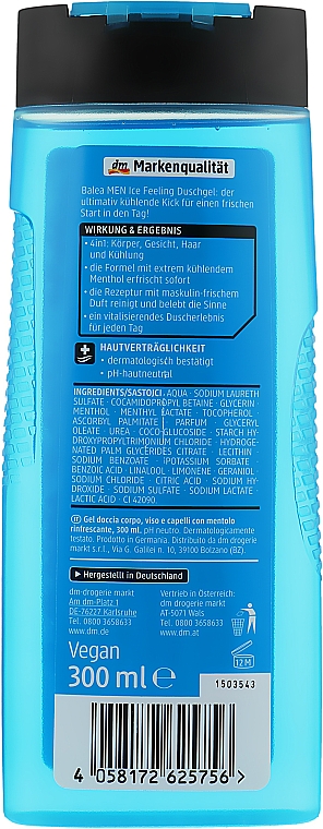 Żel-szampon pod prysznic 4 w 1 - Balea Men Shower Gel Ice Feeling — Zdjęcie N2