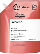 Wzmacniający szampon z witaminą B6 i biotyną do włosów łamliwych - L'Oreal Professionnel Serie Expert Inforcer Strengthening Anti-Breakage Shampoo Eco Refill (uzupełnienie) — Zdjęcie N1