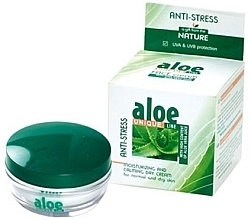 Nawilżający i łagodzący krem do twarzy na dzień - Aries Cosmetics Aloe Unique Anti-Stress Day Cream — Zdjęcie N1
