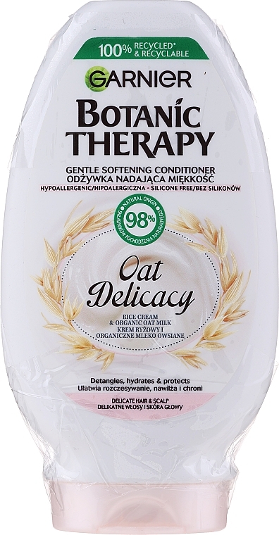 PRZECENA! Hipoalergiczna odżywka do włosów nadająca miękkość - Garnier Botanic Therapy Oat Delicacy * — Zdjęcie N1