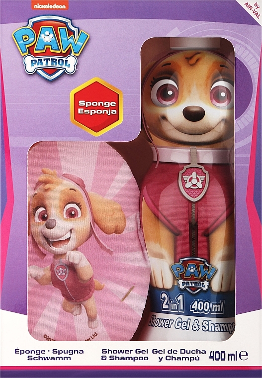 Zestaw - EP Line Paw Patrol Skye (sh/gel/400ml + sh/sponge/1pcs) — Zdjęcie N1