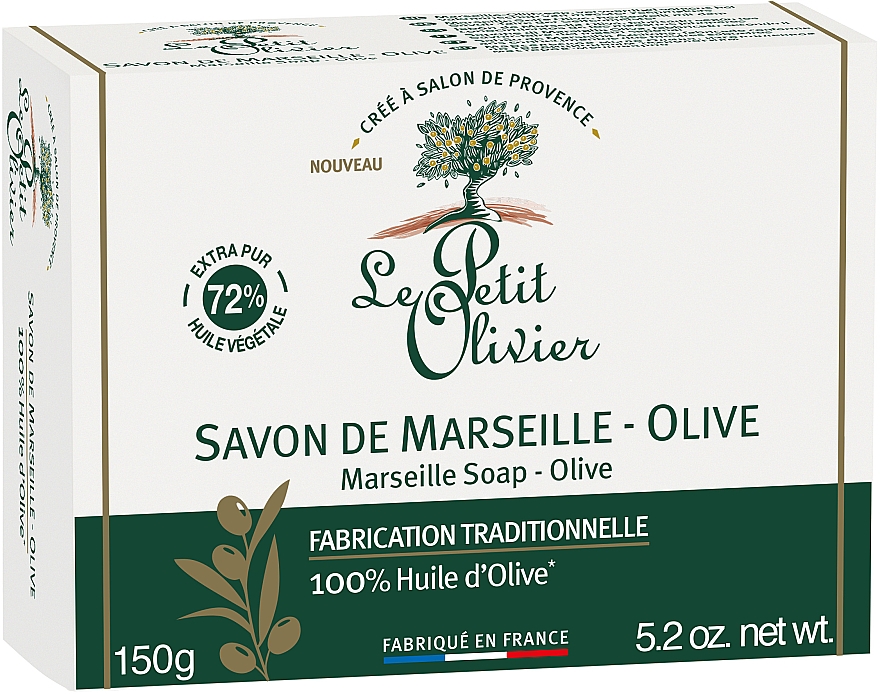 Perfumowane mydło w kostce - Le Petit Olivier Olive Marseille Soap — Zdjęcie N2
