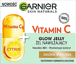 Kup Krem-żel nawilżający do twarzy z witaminą C - Garnier Naturals Vitamin C Moisturizing Gel