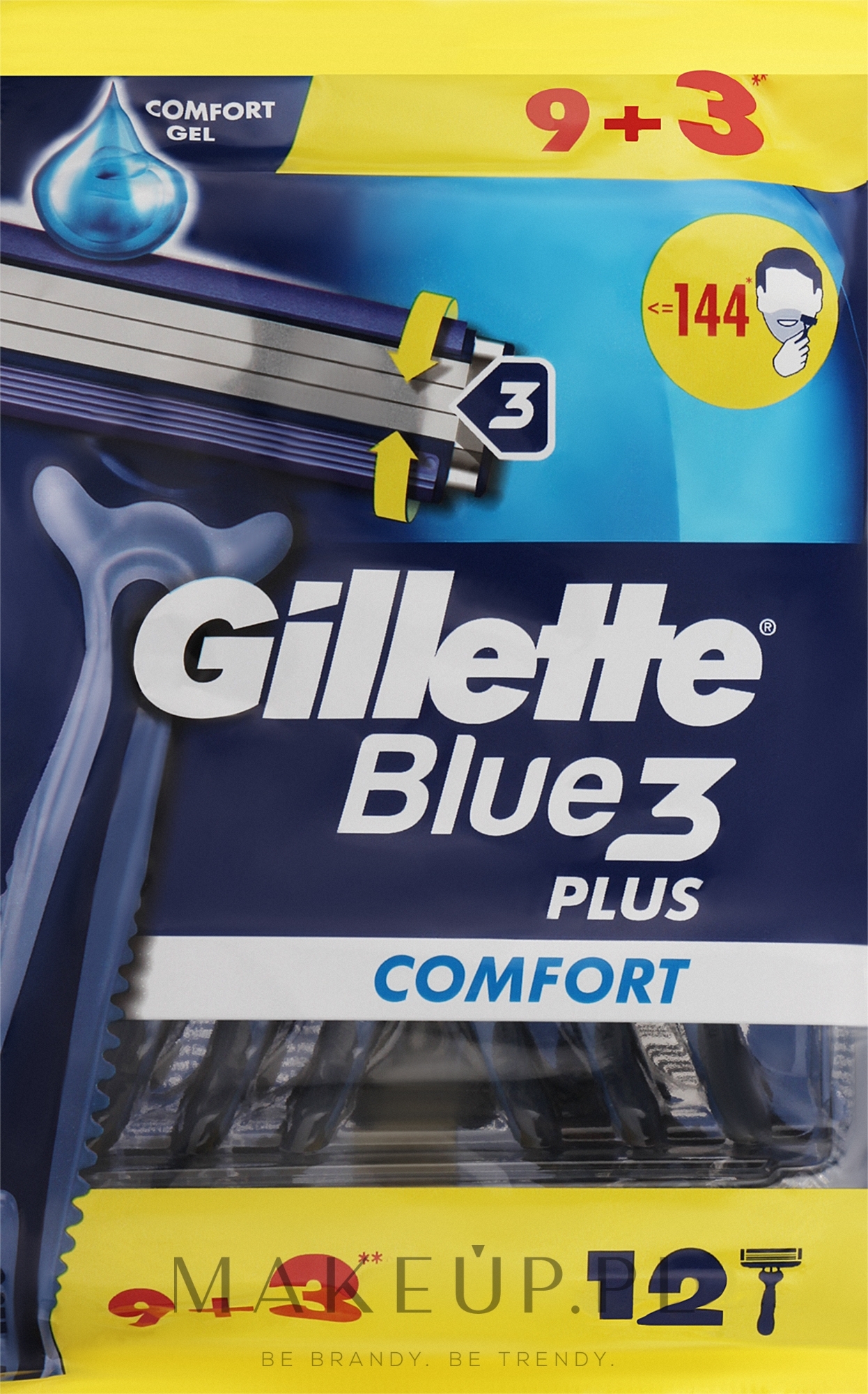 Jednorazowe maszynki do golenia, 12 szt. - Gillette Blue 3 Comfort — Zdjęcie 12 szt.